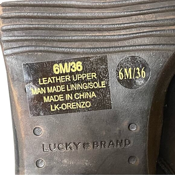 Lucky Brand Orenzo Ankle Moto Boots Black Leather Women's Size 6 - Picture 10 of 10